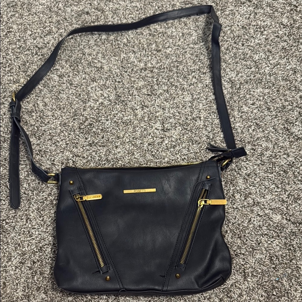 Black Leather Crossbody Bag